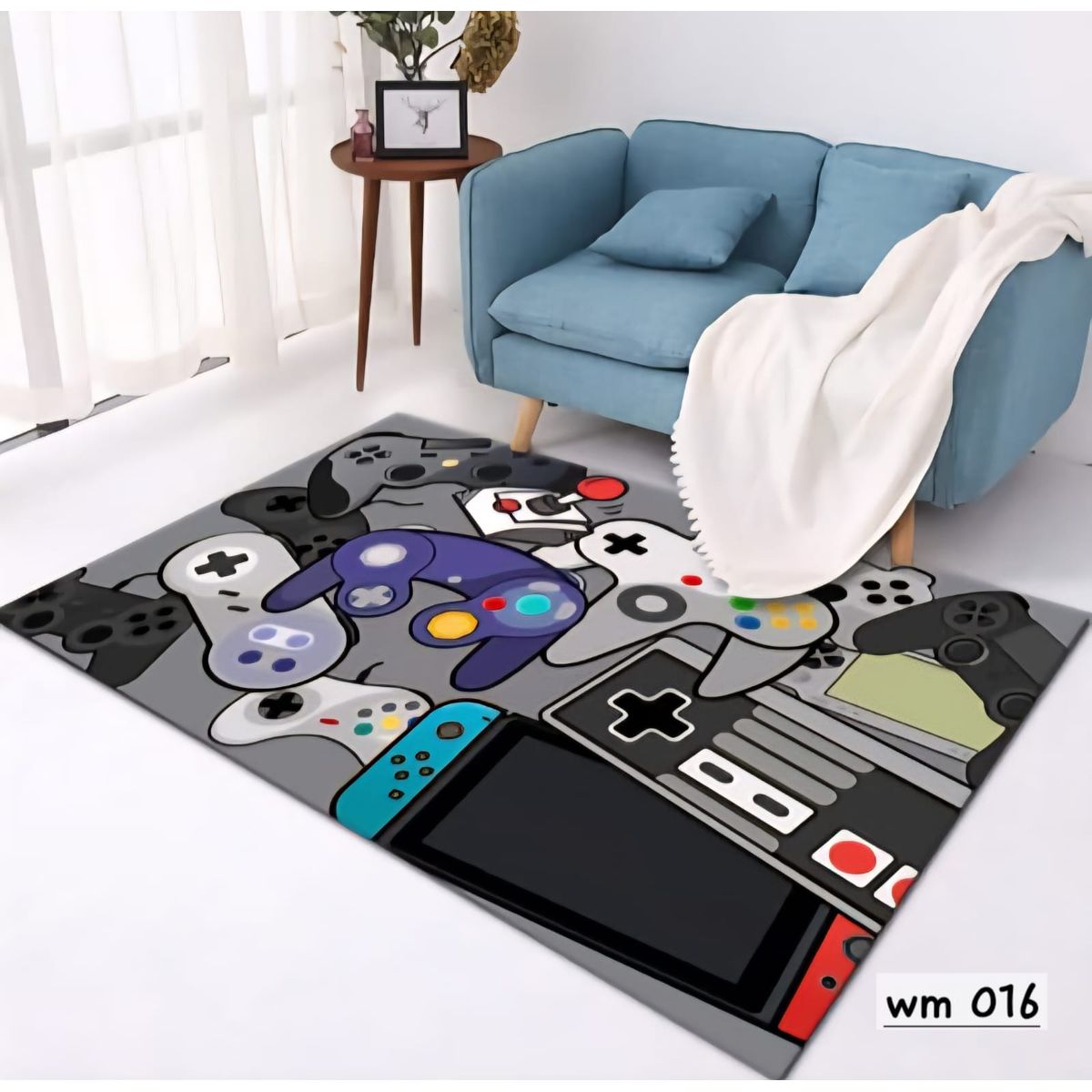 GENERICO - ALFOMBRA PARA LIVING ANTIDESLIZANTE CON DISEÑOS TRIDIMENCIONALES