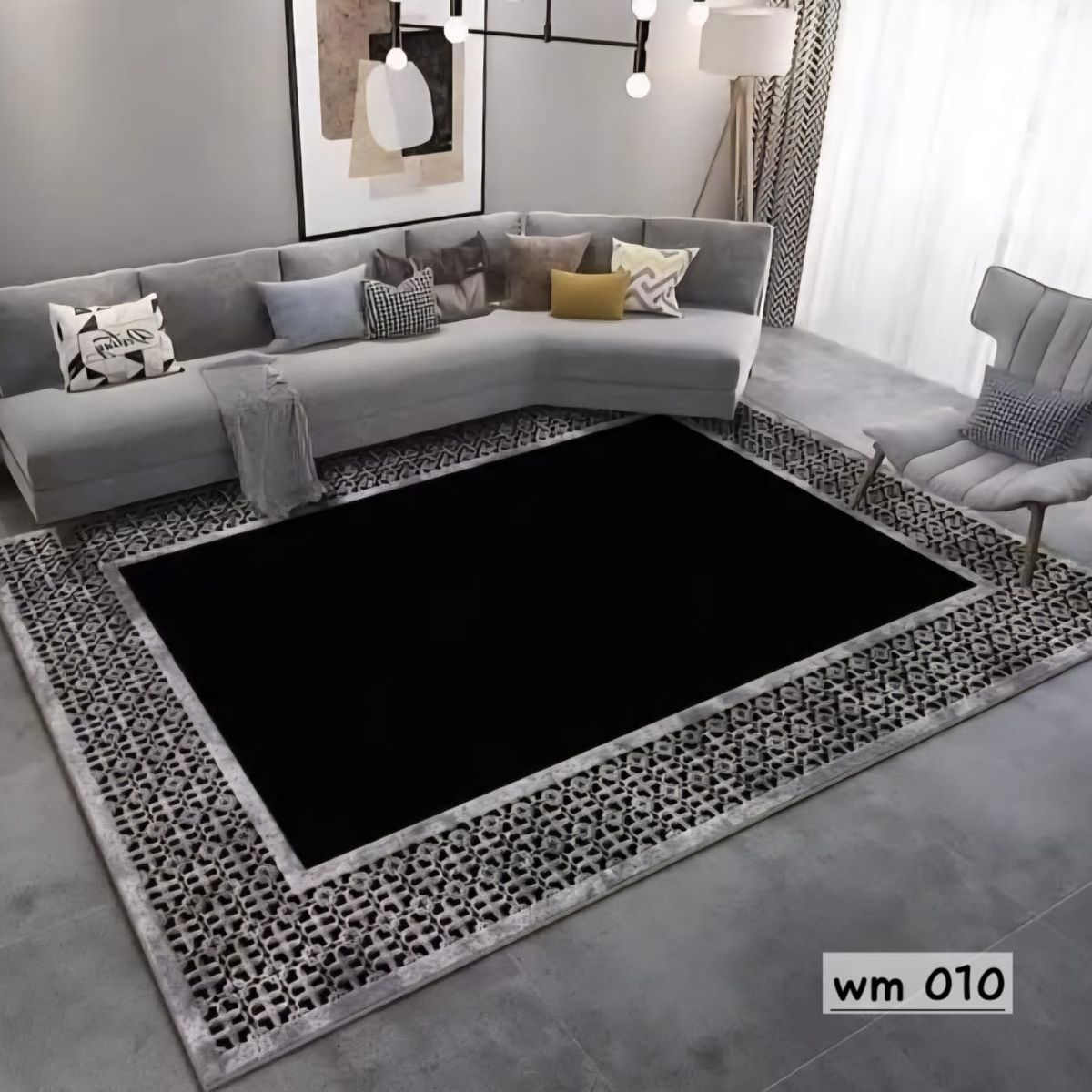 GENERICO - ALFOMBRA PARA LIVING ANTIDESLIZANTE CON DISEÑOS TRIDIMENCIONALES