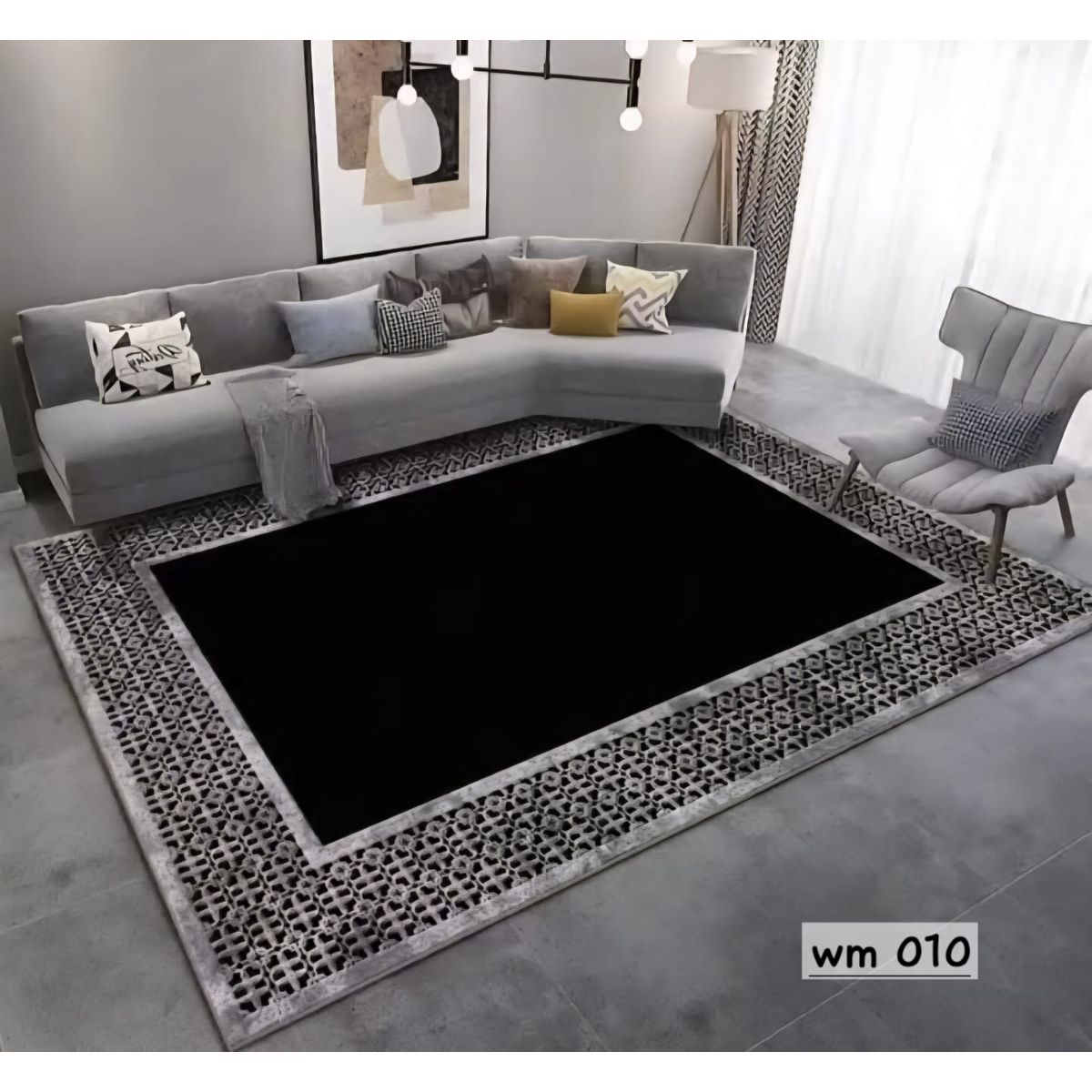 GENERICO - ALFOMBRA PARA LIVING ANTIDESLIZANTE CON DISEÑOS TRIDIMENCIONALES