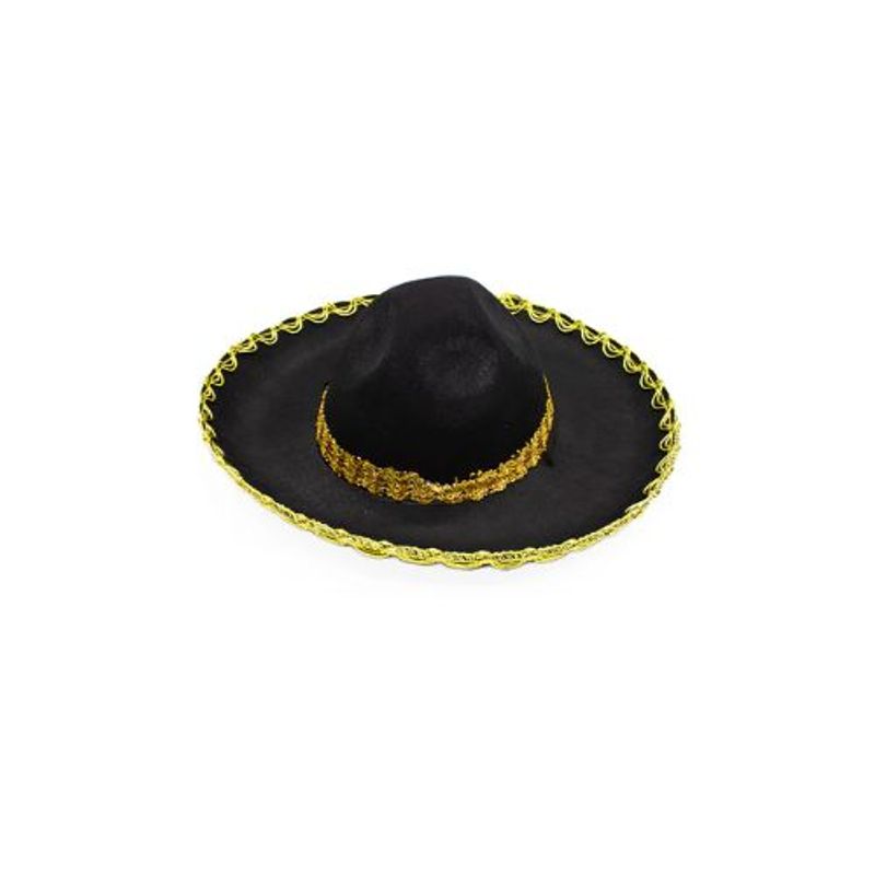 GENERICO - Sombrero Mexicano Dorado Mediano 1 Unidad