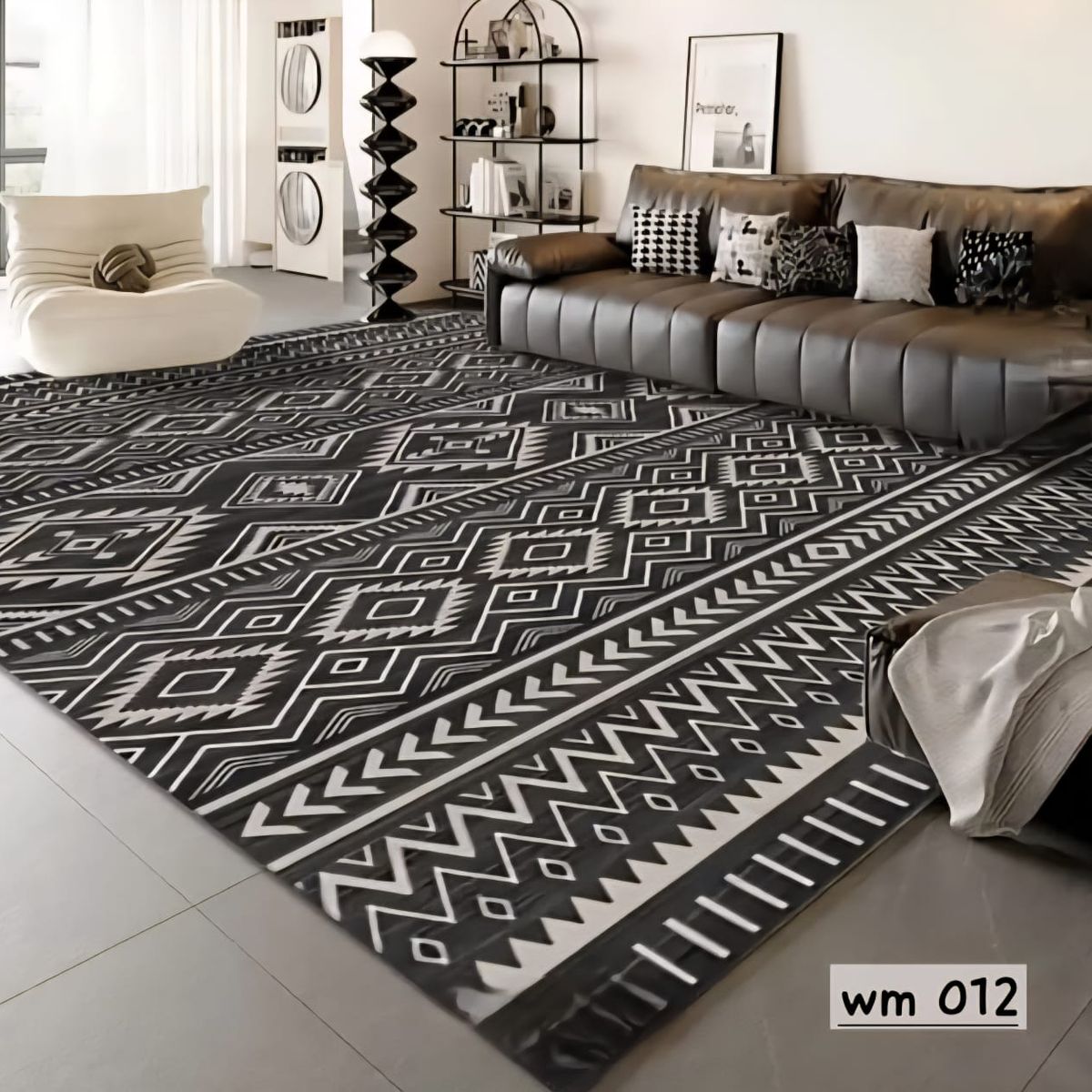 GENERICO - ALFOMBRA PARA LIVING ANTIDESLIZANTE CON DISEÑOS TRIDIMENCIONALES