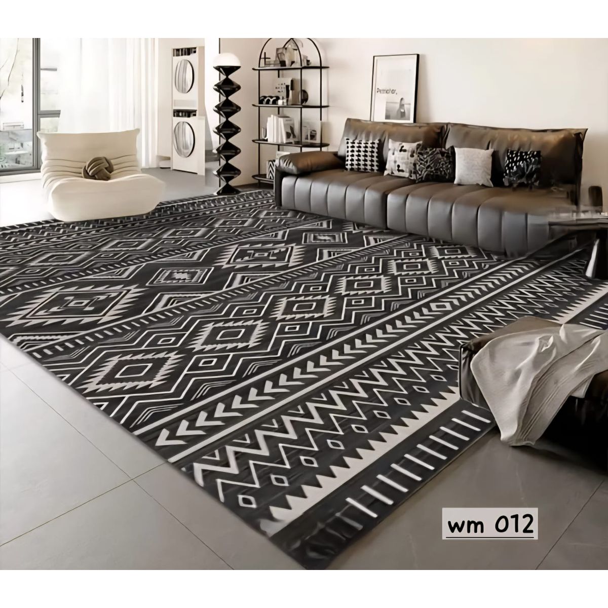 GENERICO - ALFOMBRA PARA LIVING ANTIDESLIZANTE CON DISEÑOS TRIDIMENCIONALES