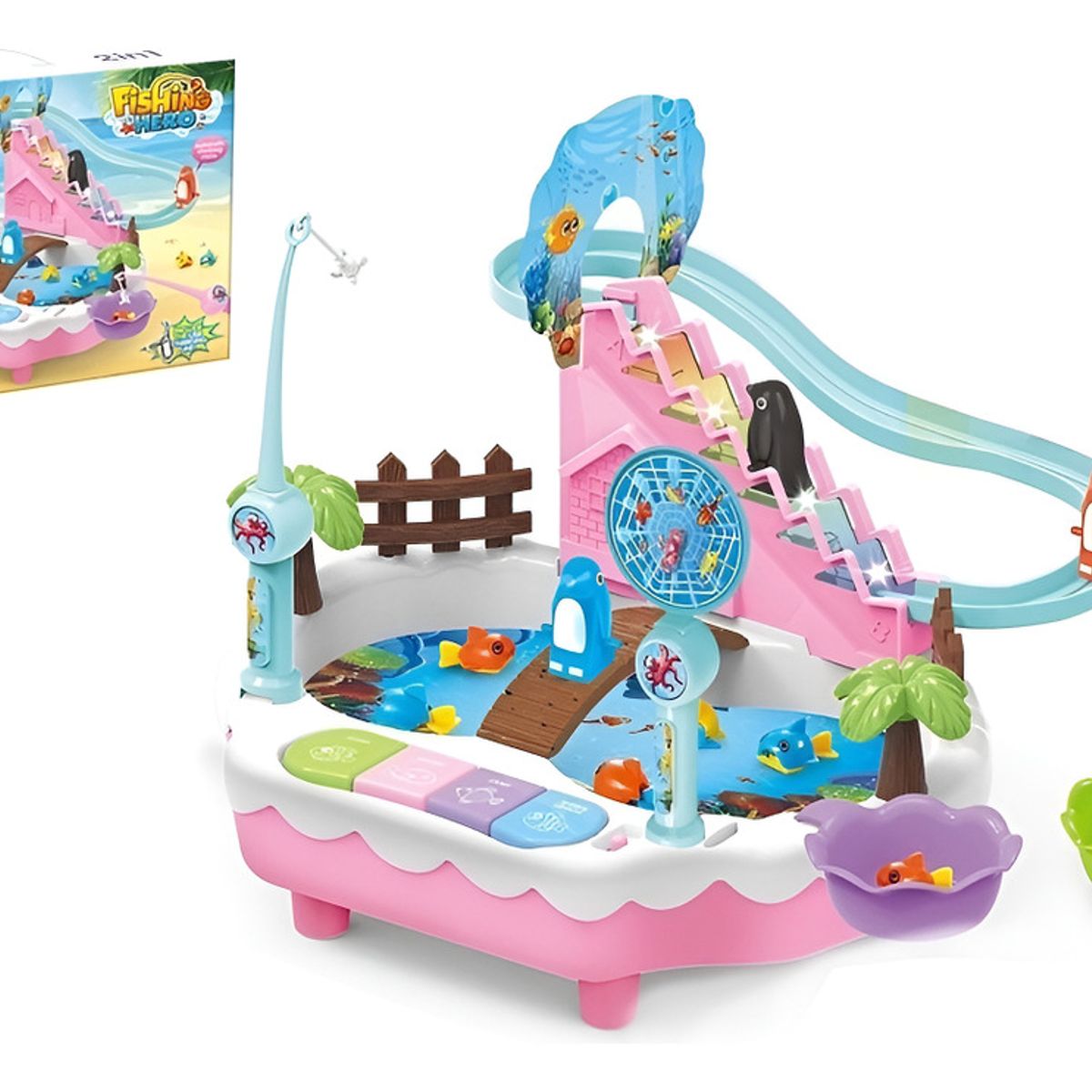 GENERICO - Juego De Pesca Magnetico Con Piscina Para Niños