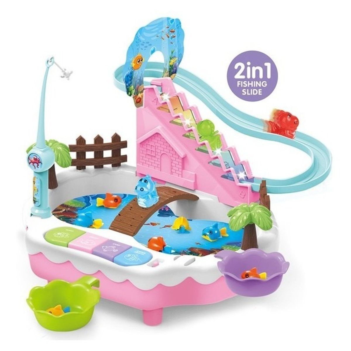 GENERICO - Juego De Pesca Magnetico Con Piscina Para Niños
