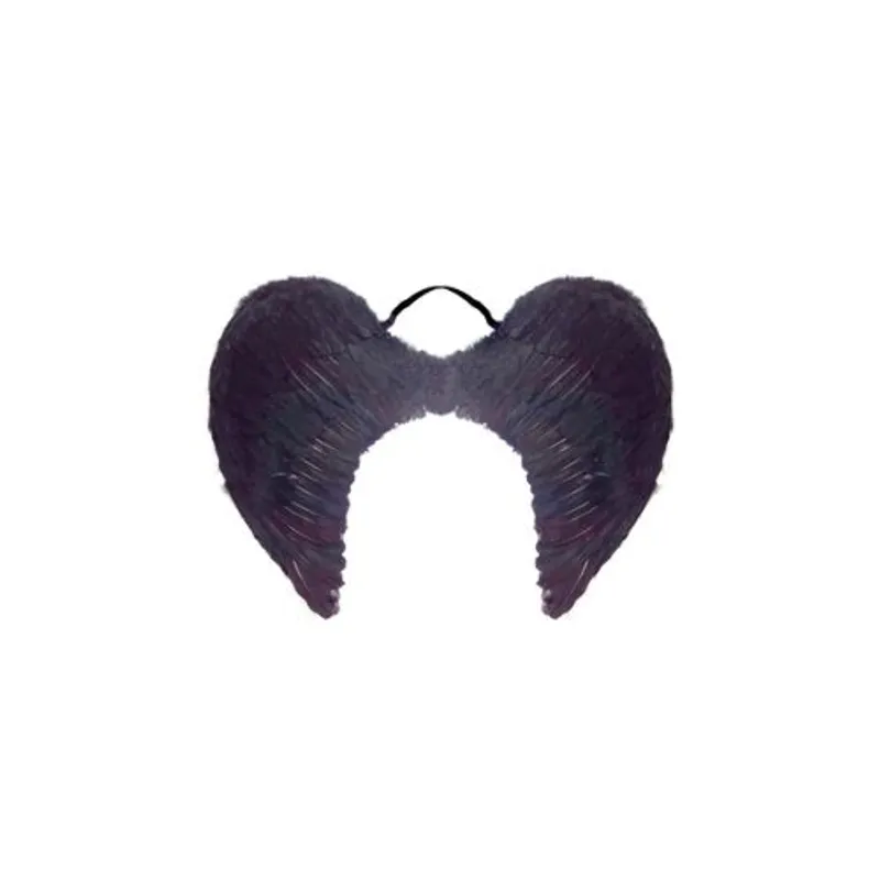 GENERICO - Alas de Ángel Pluma Negro 60 X 45 Cm 1 Unidad