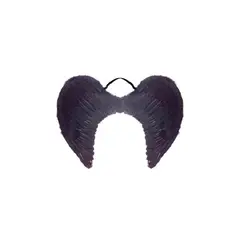 GENERICO - Alas de Ángel Pluma Negro 60 X 45 Cm 1 Unidad