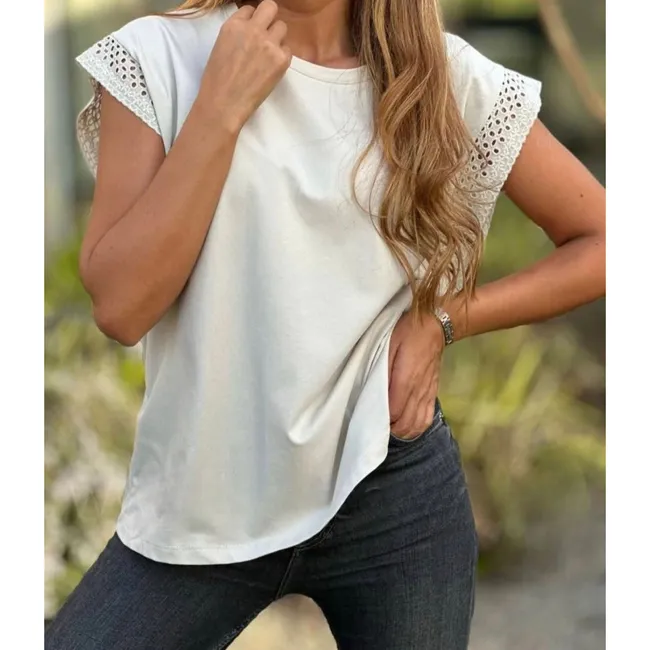 ARRAKASTA - Polera de algodón elasticada