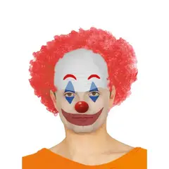 GENERICO - Peluca Payaso Loco Rojo 1 Unidad