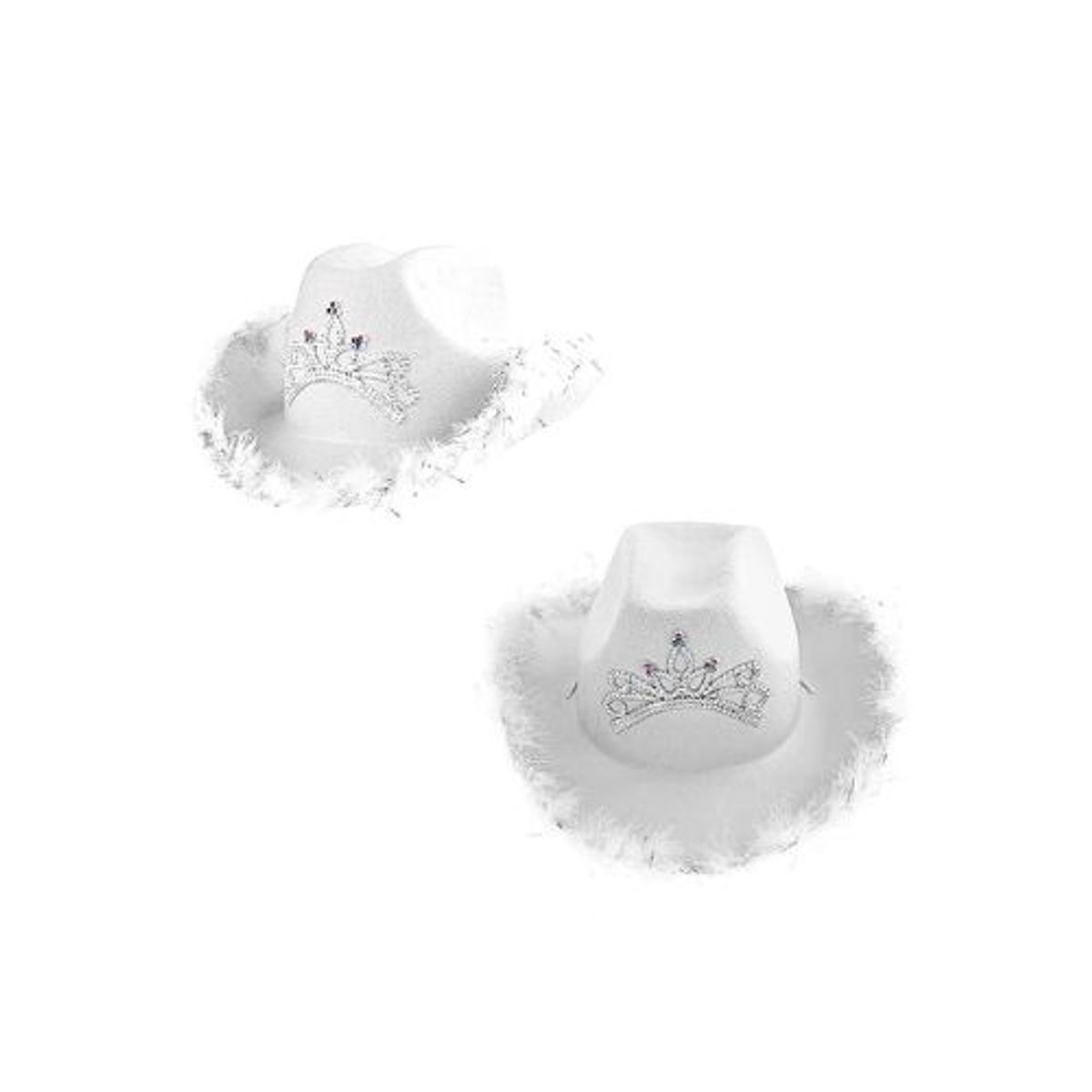 GENERICO - Sombrero Vaquero Corona Blanco 1 Unidad