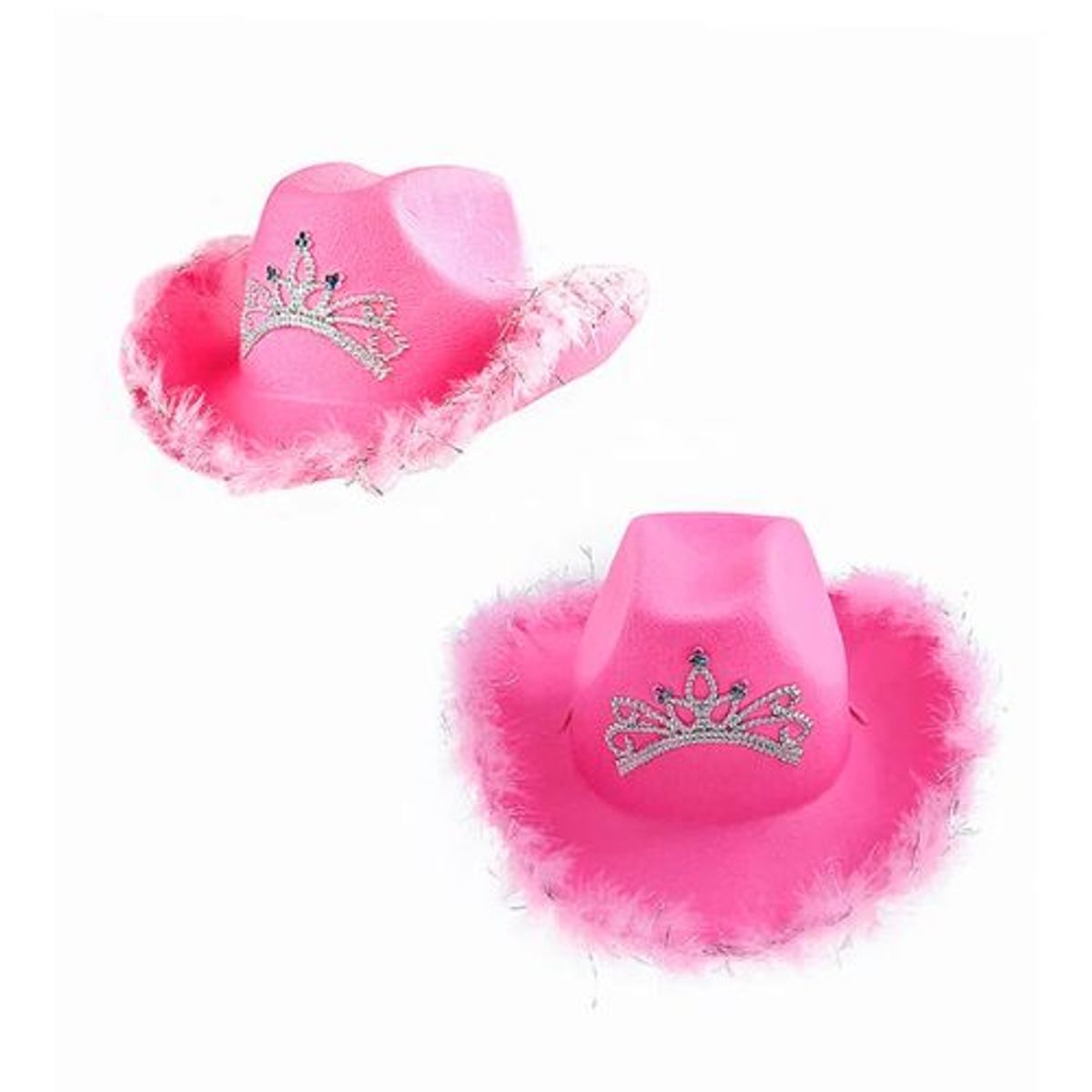 GENERICO - Sombrero Vaquero Corona Rosado 1 Unidad