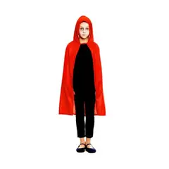 GENERICO - Capa Punto Capucha Roja 90Cm 1 Unidad
