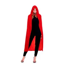 GENERICO - Capa Punto Capucha Roja 140Cm 1 Unidad