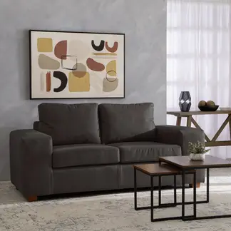 MUEBLES COTTONI - Sofá 2 cuerpos Etna Cuero