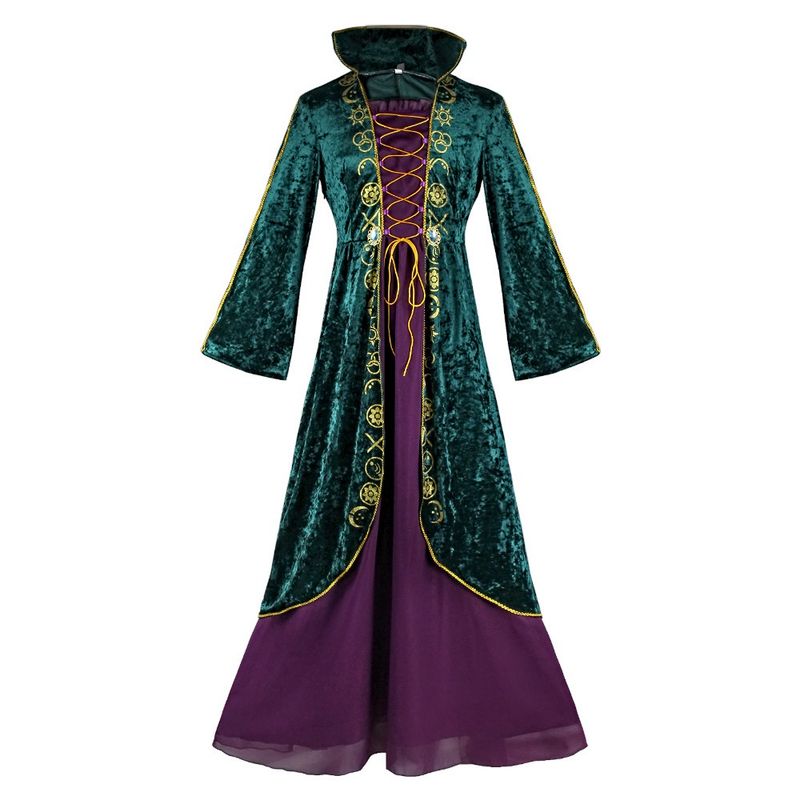 GIOIO - Disfraz Vestido Bruja Medieval Halloween Cosplay L