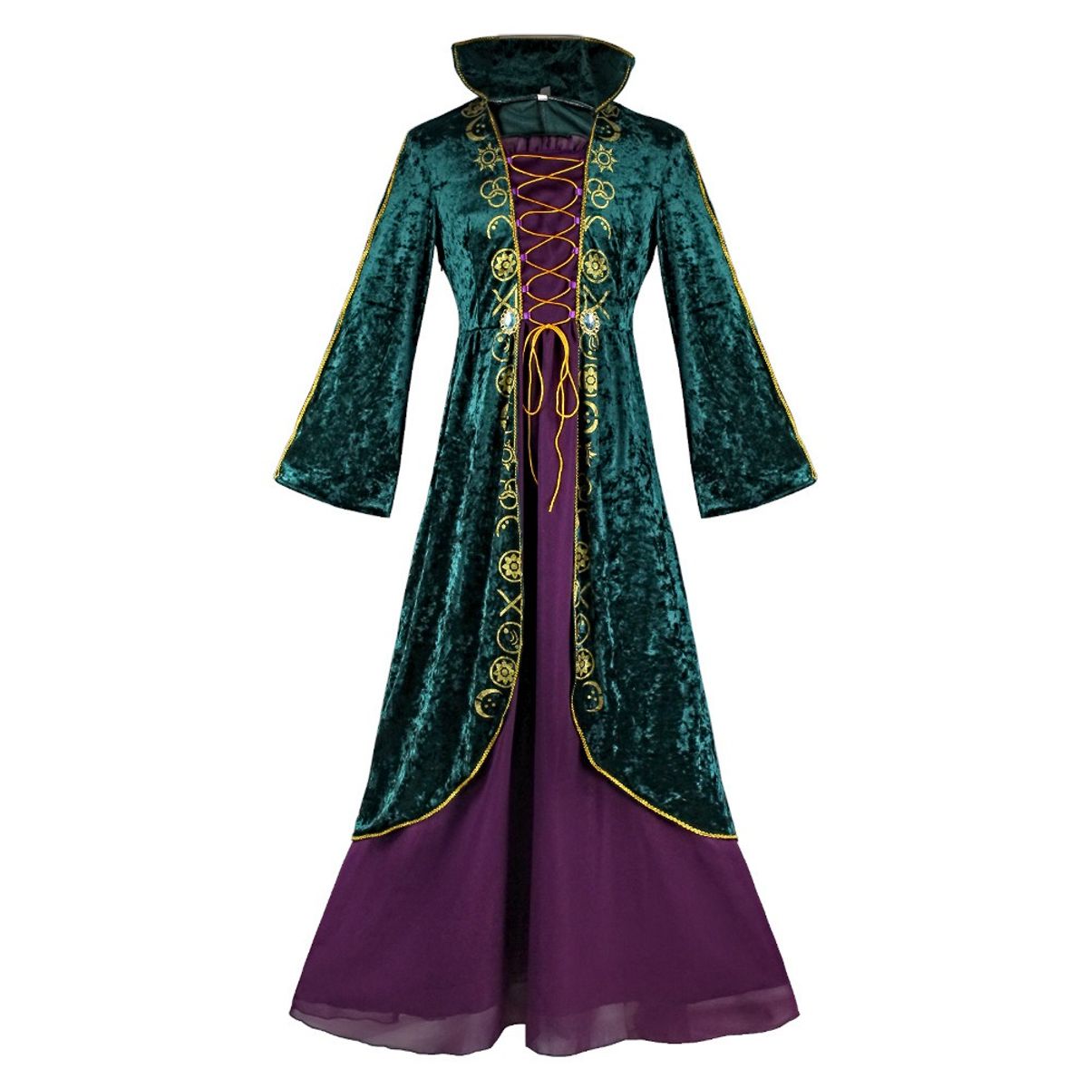 GIOIO - Disfraz Vestido Bruja Medieval Halloween Cosplay XL