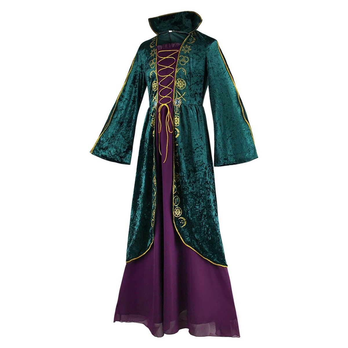 GIOIO - Disfraz Vestido Bruja Medieval Halloween Cosplay XXL