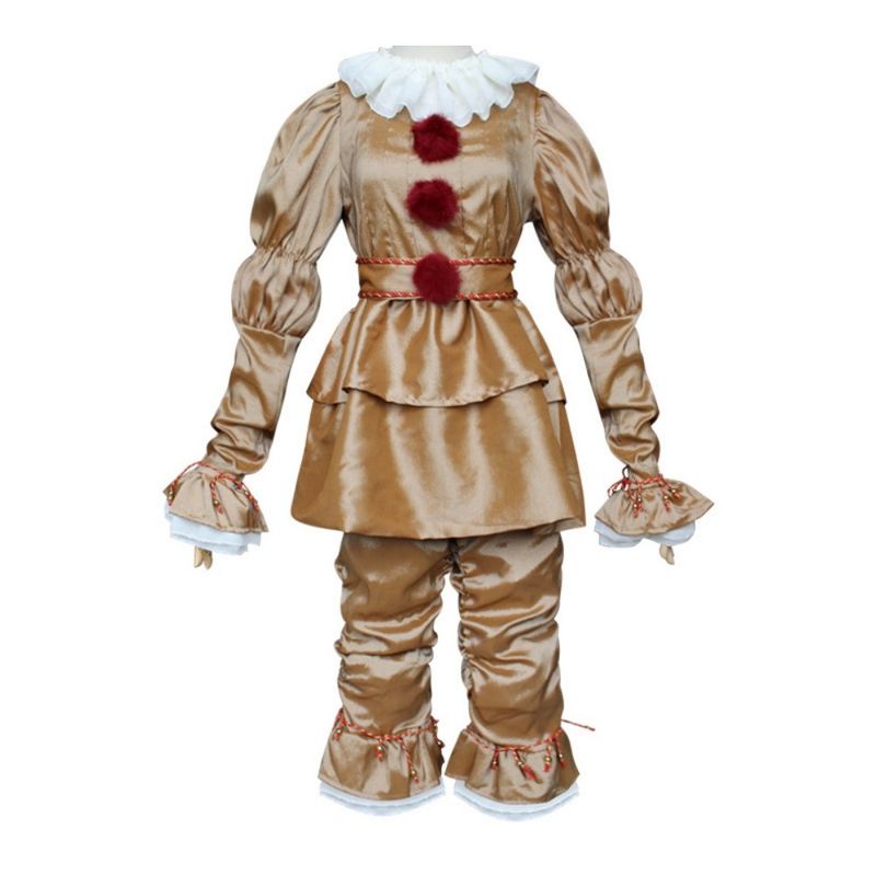 GIOIO - Disfraz Payaso Dorado Terror Halloween Adultos Cosplay M