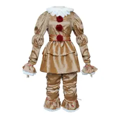 GIOIO - Disfraz Payaso Dorado Terror Halloween Adultos Cosplay XL