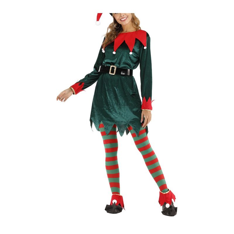 GIOIO - Vestido Elfa Navideña - Duende de Navidad - Mujer M