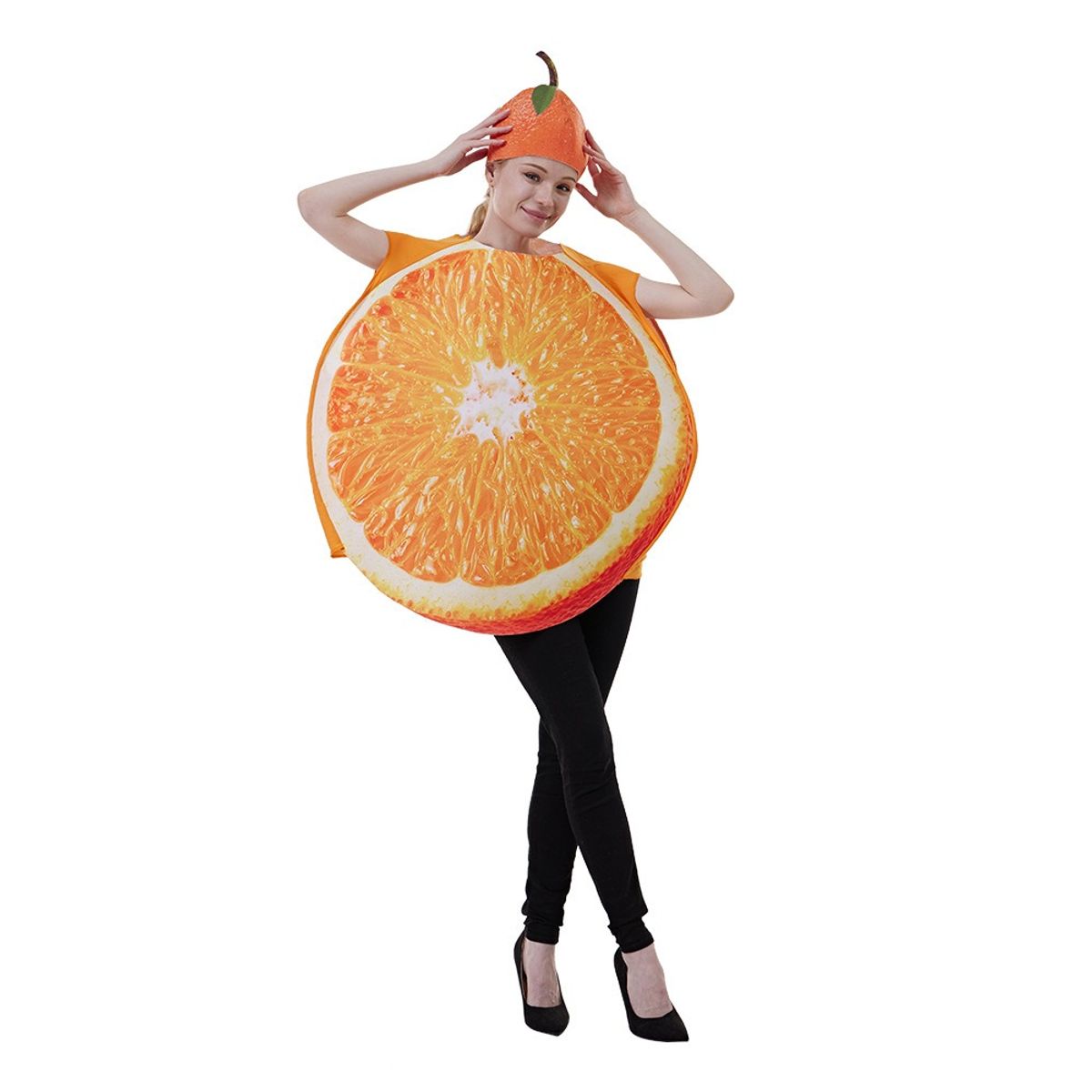 GIOIO - Disfraz de Naranja Rebanada Adulto Halloween L