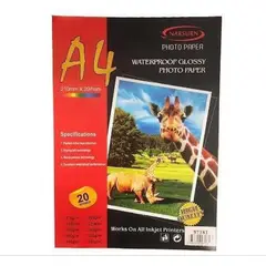 GENERICO - Papel Fotográfico Glossy 230grs A4x20 Hojas Alto Brillo