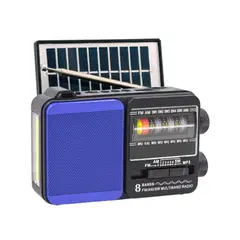 TECNOLAB - Radio Portátil Solar AMFMSW LED 5W Azul - PS