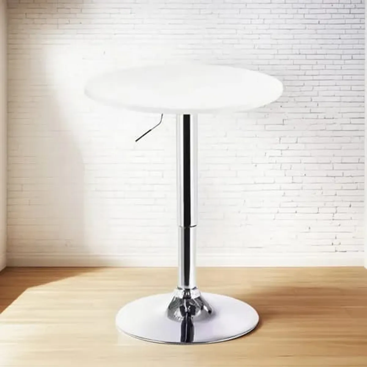 GENERICO - Mesa Alta Regulable 70 A 90cm Diametro 60cm Capacidad 40 Kg Blanca