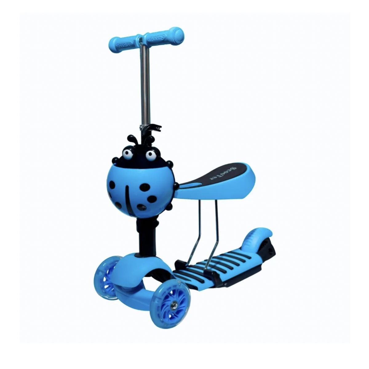 GENERICO - Scooter Monopatín 3 En 1 Ajustable Niño Niña Chinita Luces Led Variedades