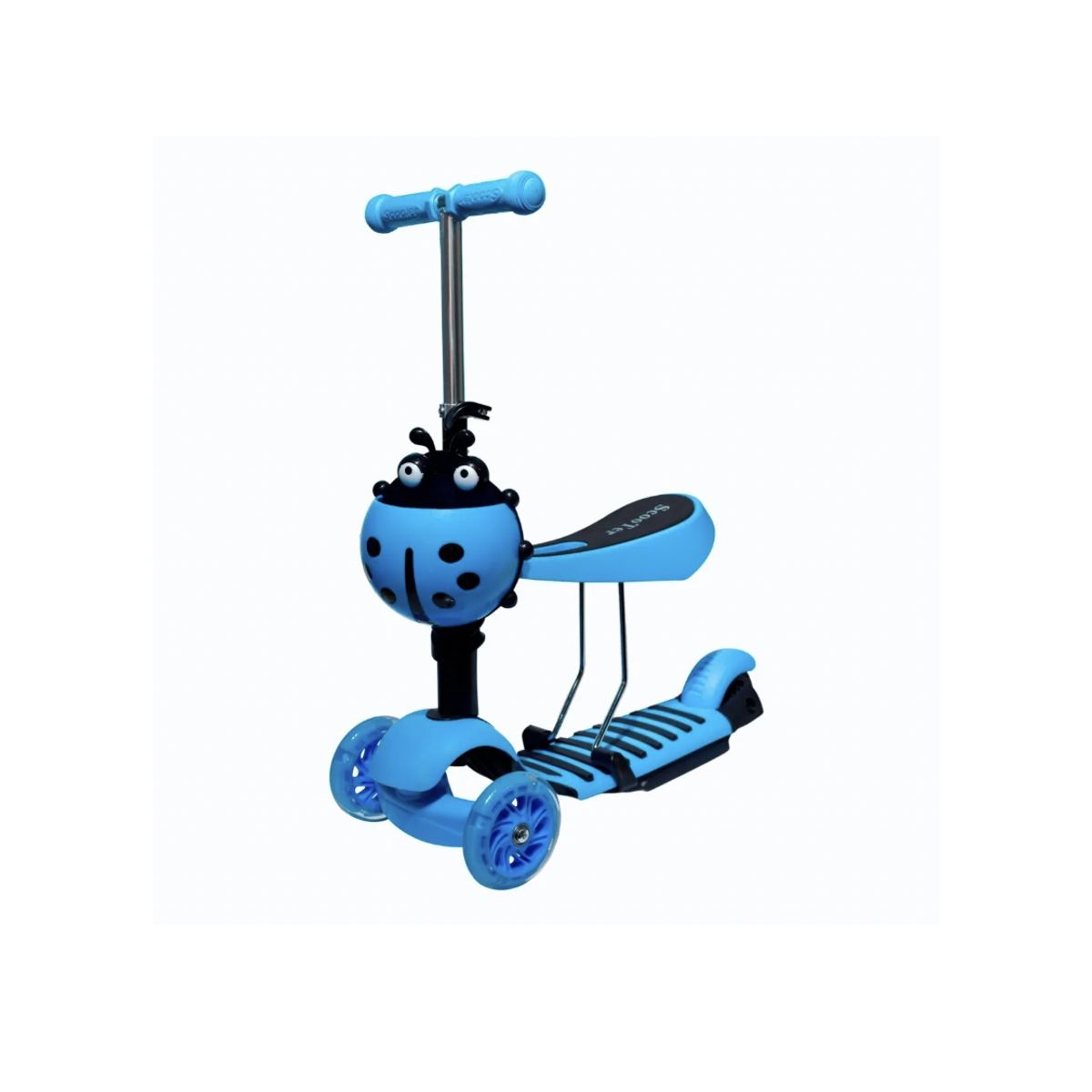 GENERICO - Scooter Monopatín 3 En 1 Ajustable Niño Niña Chinita Luces Led Variedades