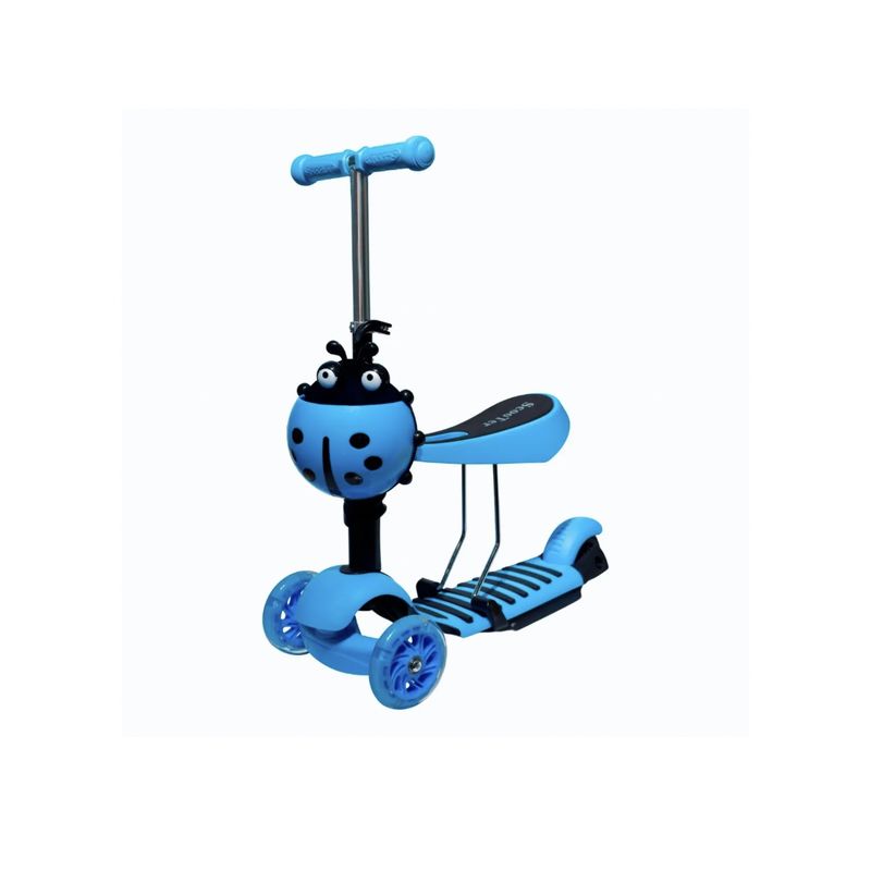 GENERICO - Scooter Monopatín 3 En 1 Ajustable Niño Niña Chinita Luces Led Variedades