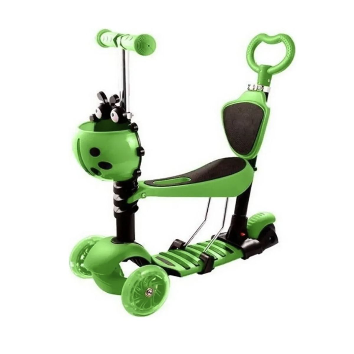 GENERICO - Scooter Monopatín 3 En 1 Ajustable Niño Niña Chinita Luces Led Variedades