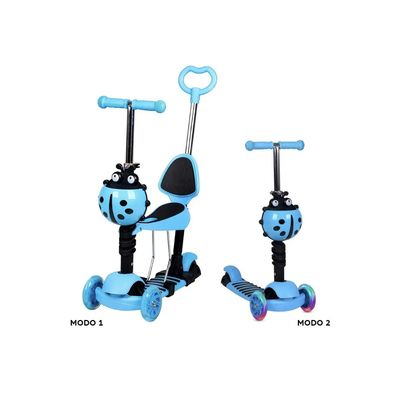 Imagen 2 del producto Scooter Monopatín 3 En 1 Ajustable Niño Niña Chinita Luces Led Variedades