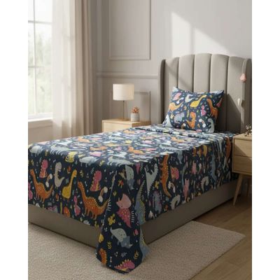 Imagen 2 del producto Juego de Sábanas Diseño infantil plaza y media Dinosaurio