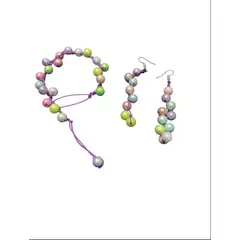 TAROT CHURRUCA OFICIAL - Conjunto de collar y aros de perlitas bisuteria