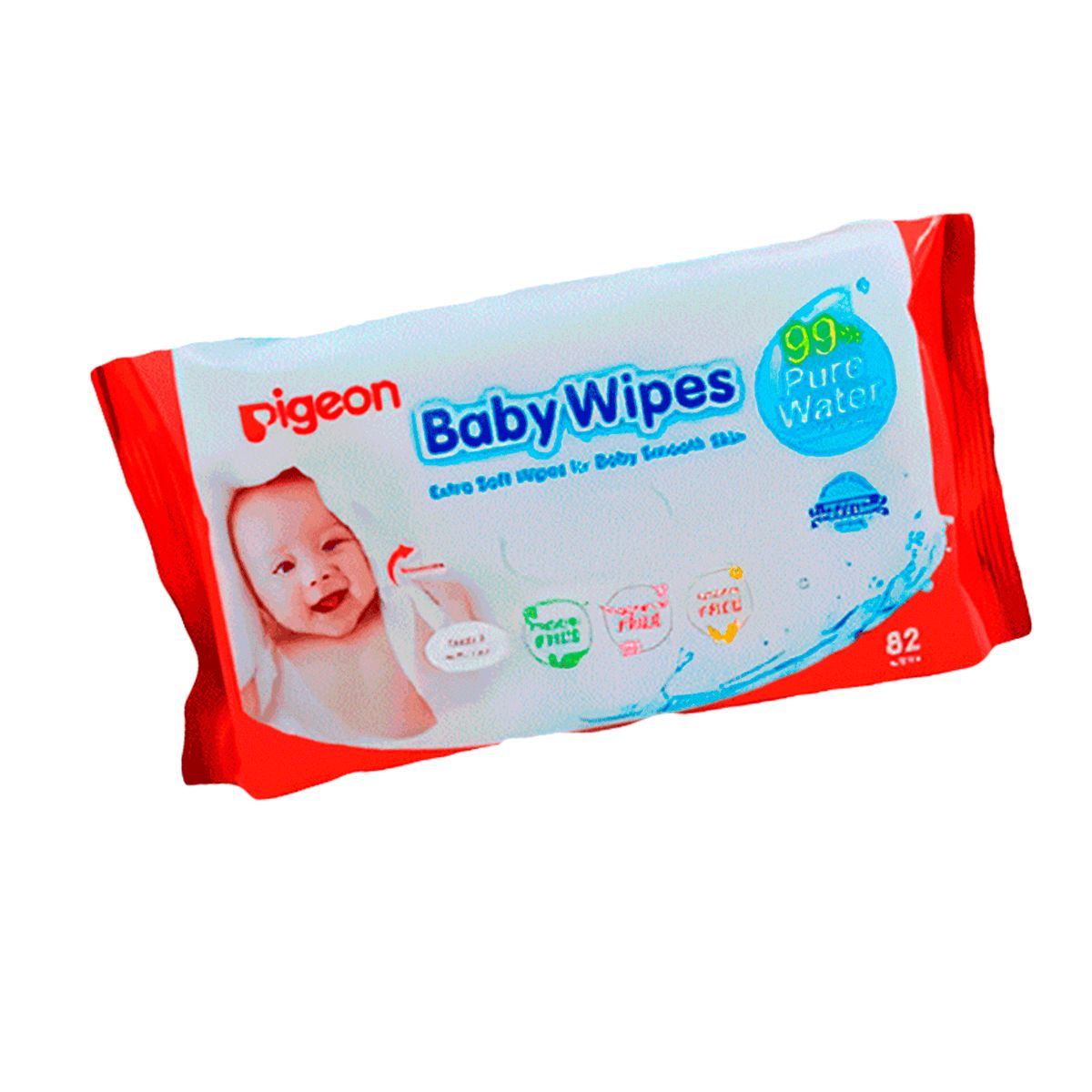 PIGEON - Toallitas Húmedas Baby Wipes 99% Agua 82u x2 Pigeon