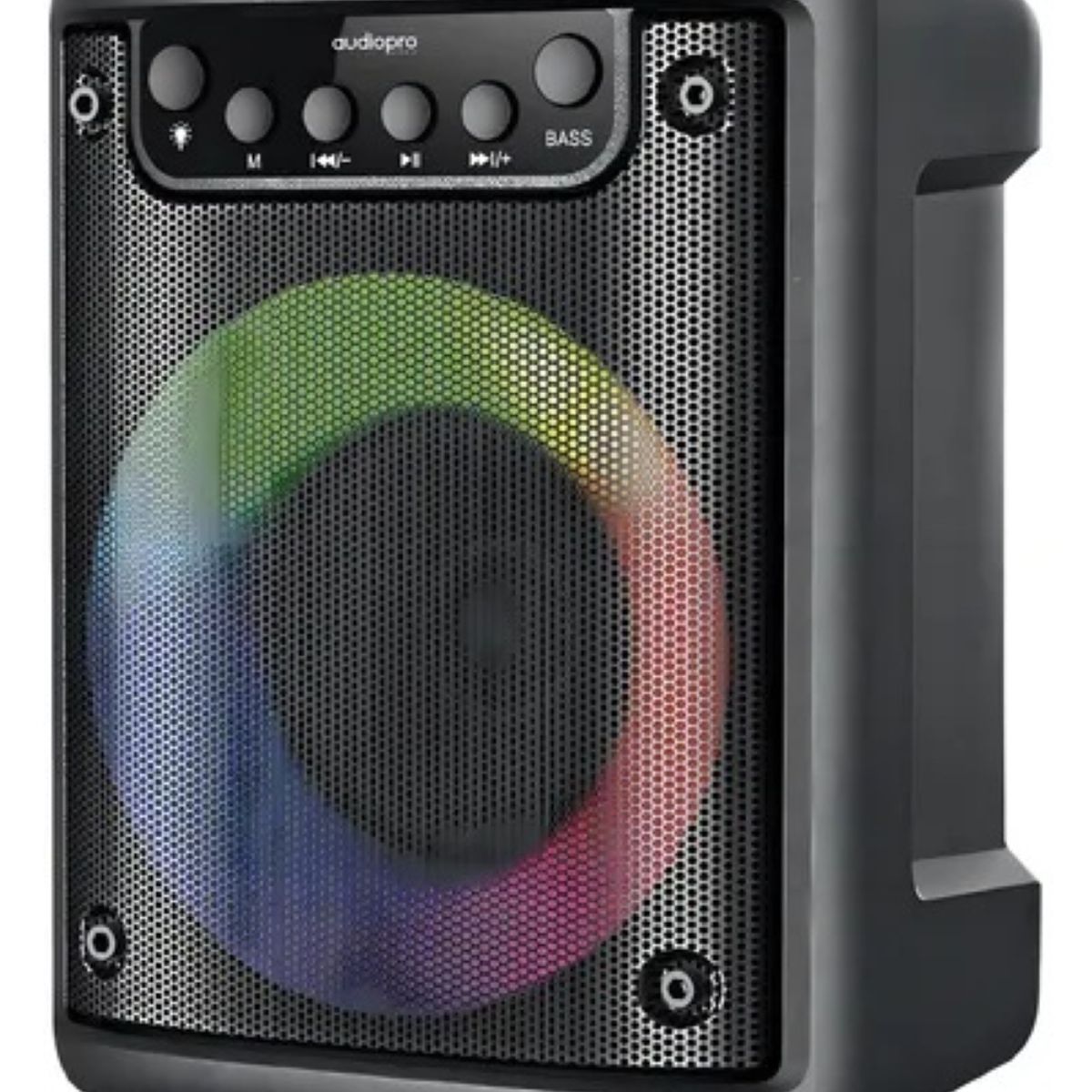 AUDIOPRO - Parlante Portatil Con Microfono 10Watts Luces AudioPro AP02084