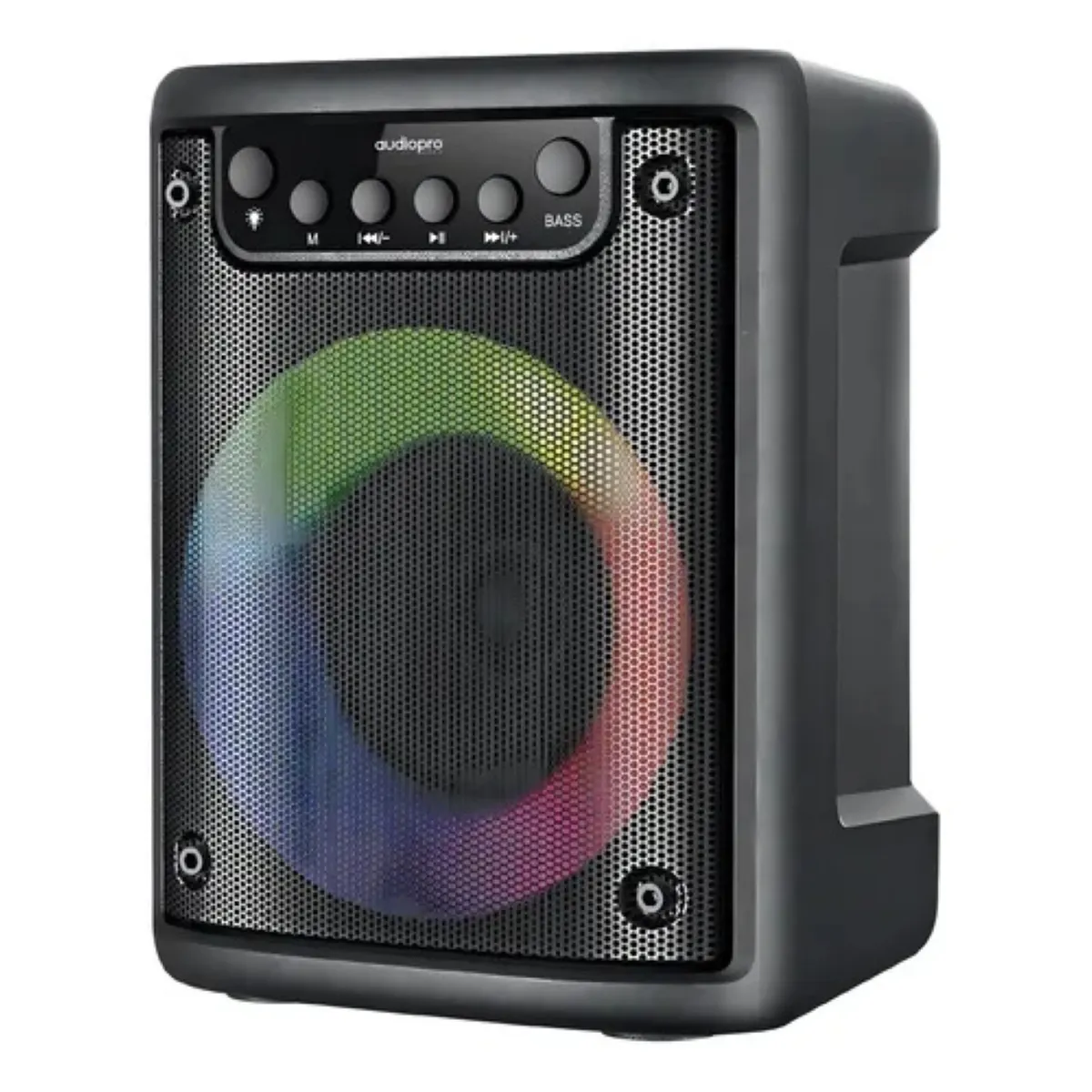 AUDIOPRO - Parlante Portatil Con Microfono 10Watts Luces AudioPro AP02084