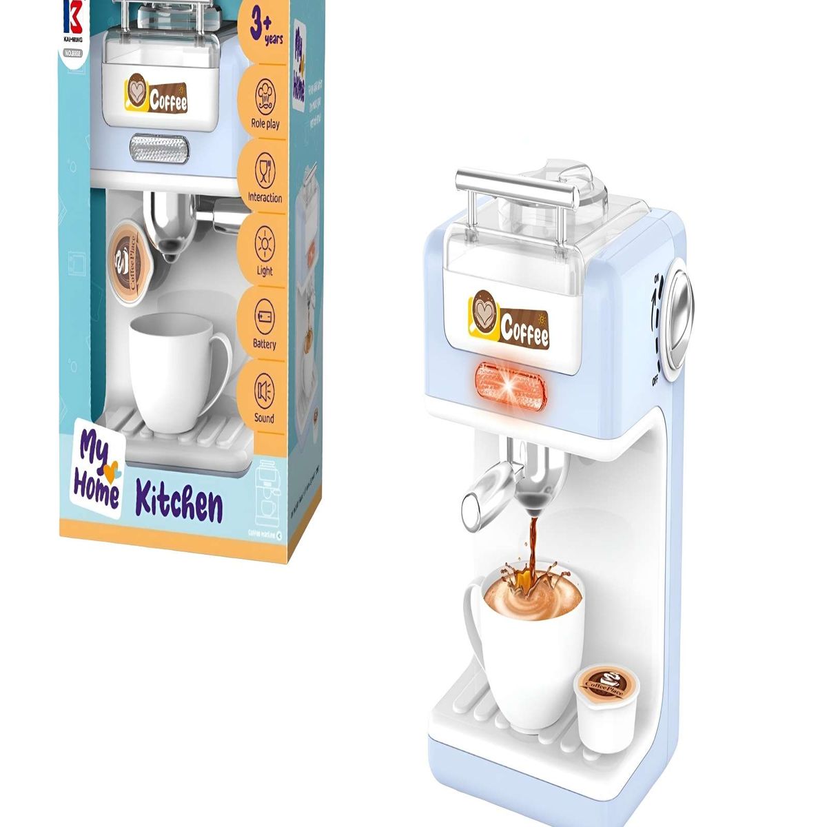 GENERICO - CAFETERA ELECTRICA DE JUGUETE DIDACTICO