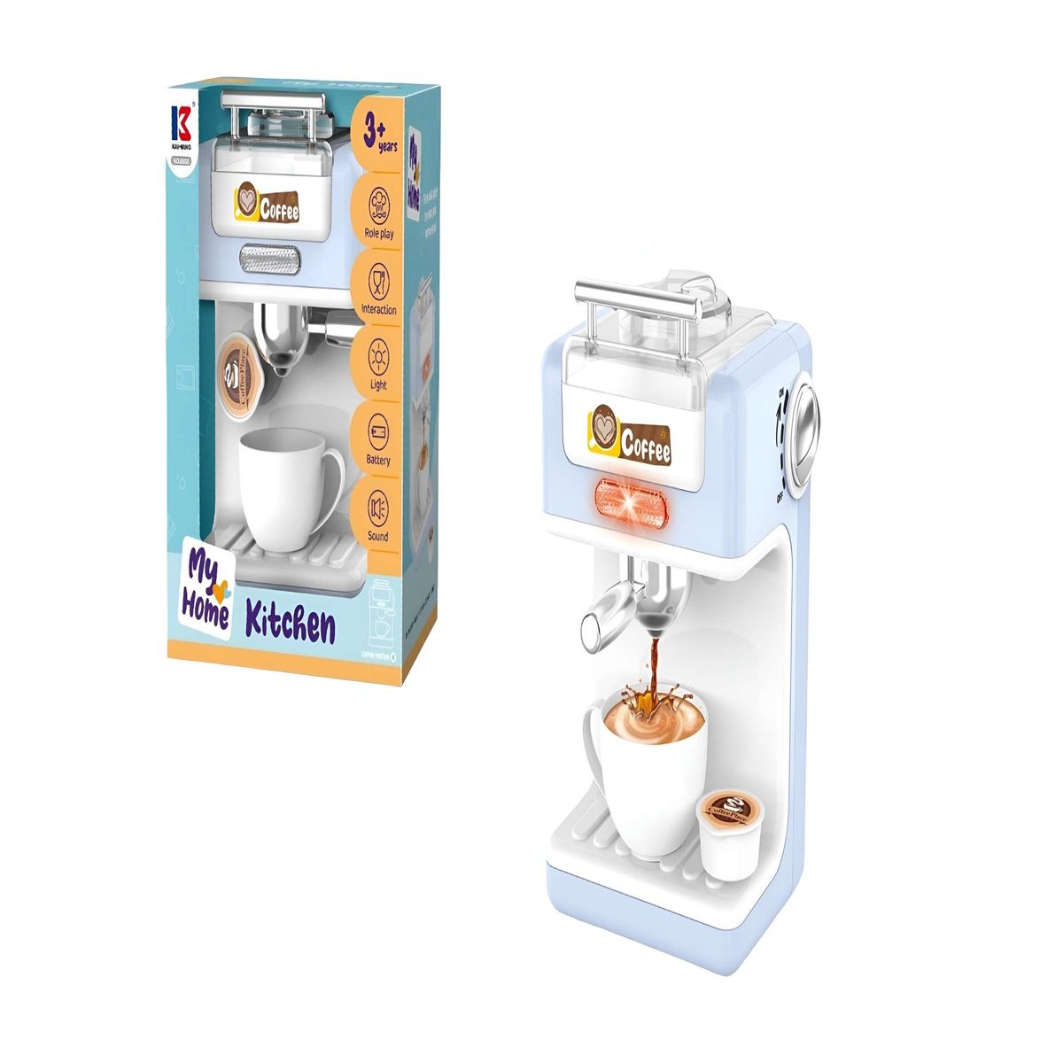 GENERICO - CAFETERA ELECTRICA DE JUGUETE DIDACTICO