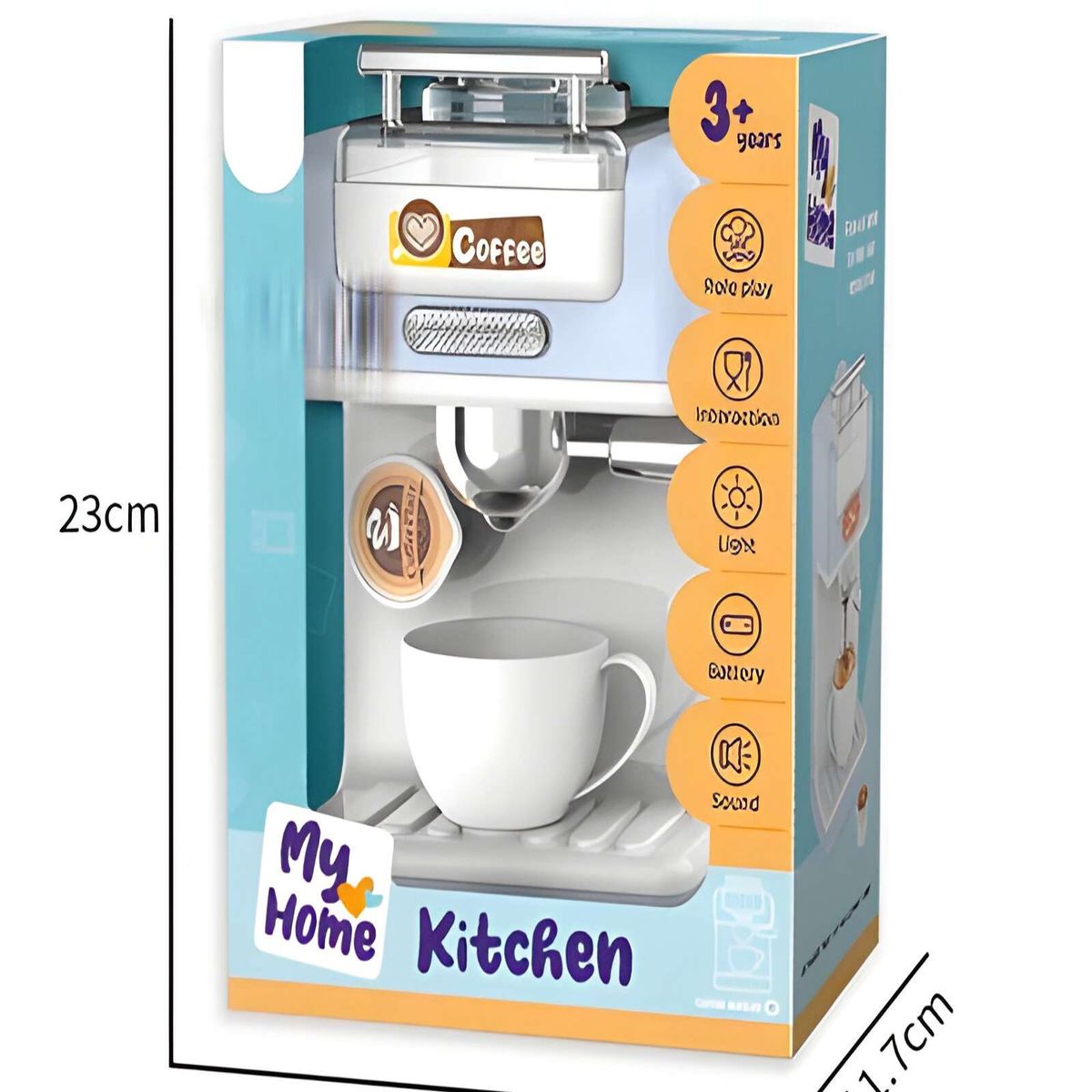 GENERICO - CAFETERA ELECTRICA DE JUGUETE DIDACTICO