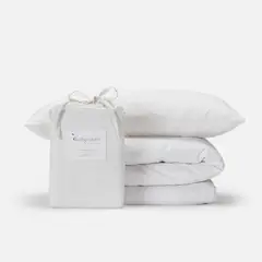 BABYROSEN - Funda De Plumón Cuna Lino Blanco