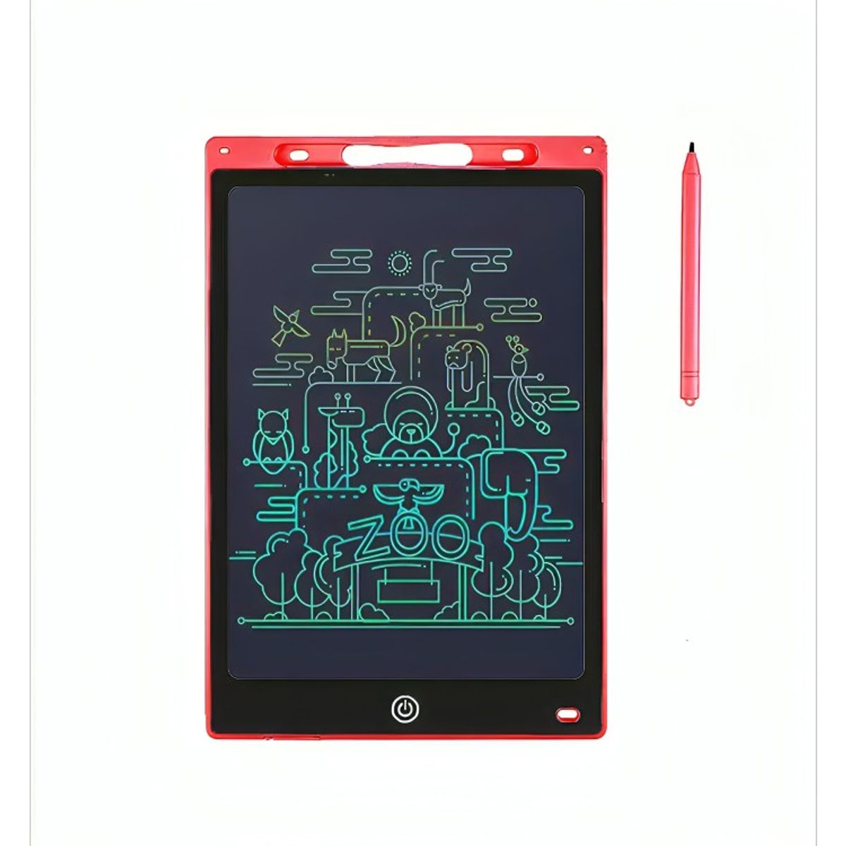 GENERICO - Pizarra Mágica Tablet Dibujo Lcd 12 Pulgadas Rojo