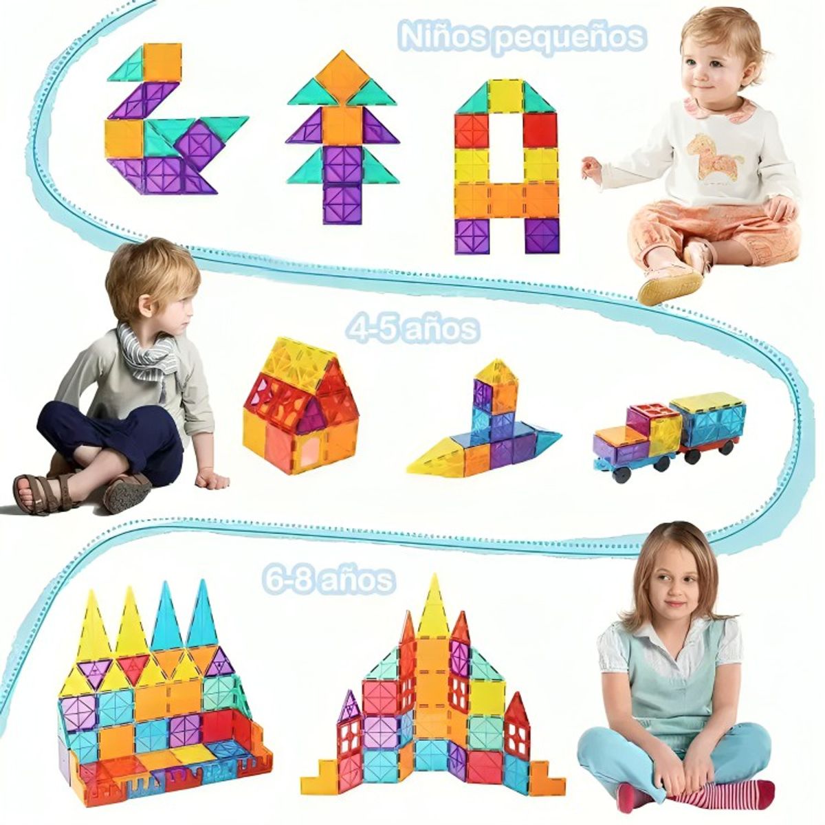GENERICO - Juego De Bloques De Construcción Magnéticos 3d