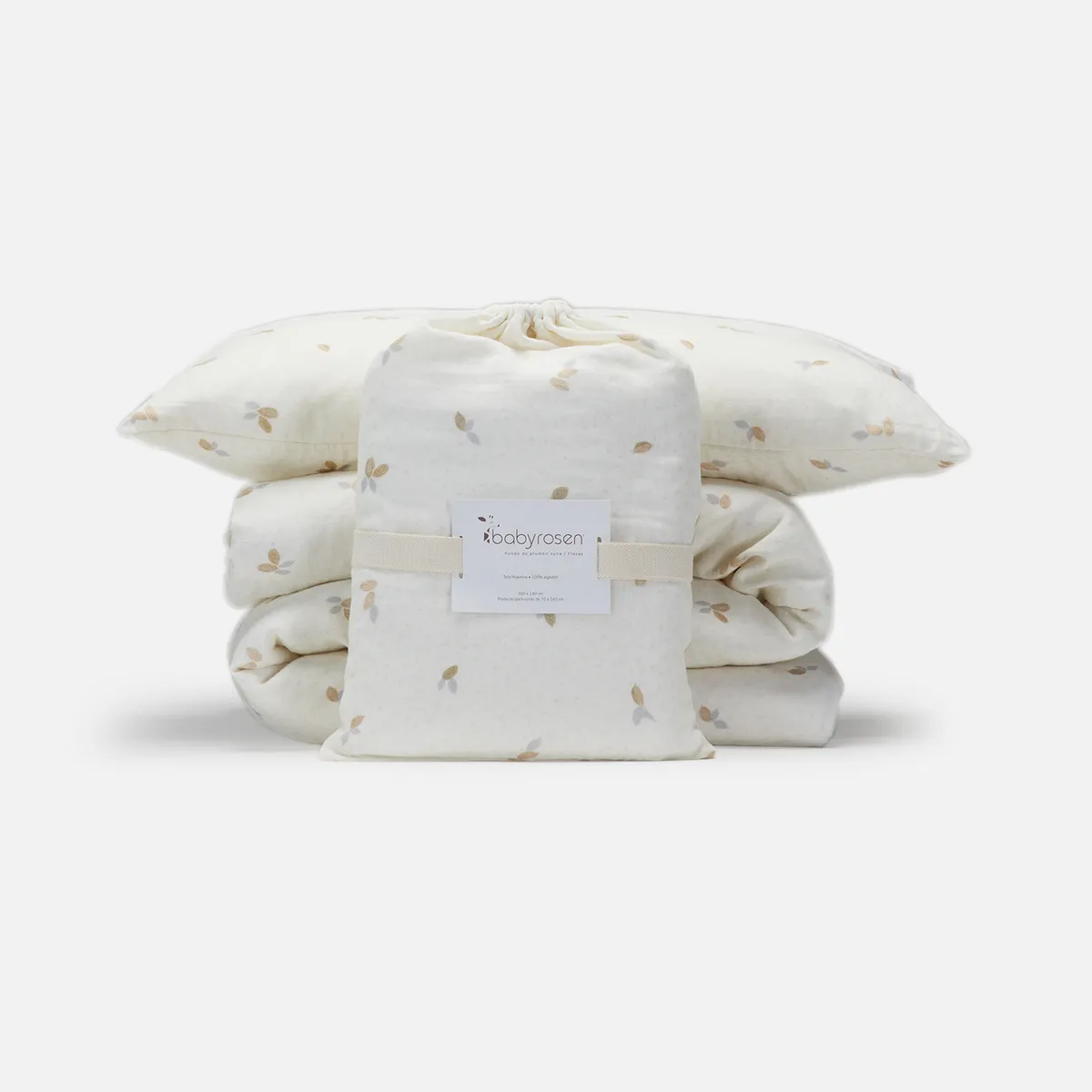 BABYROSEN - Funda Plumón Cuna Muselina Reversible Cacao