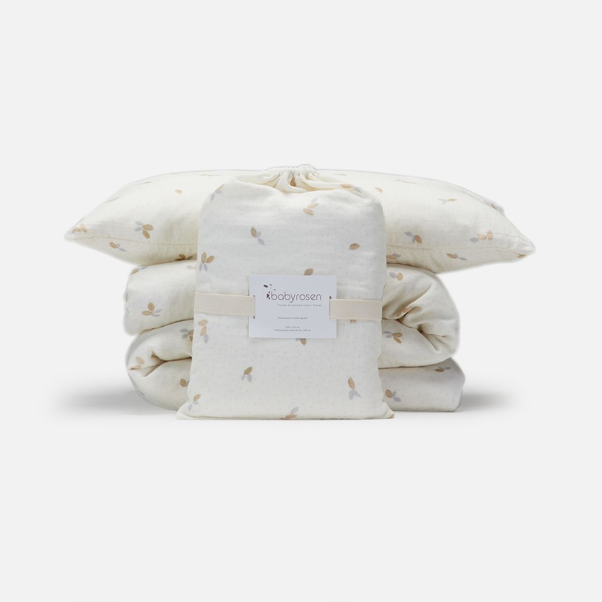 BABYROSEN - Funda Plumón Cuna Muselina Reversible Cacao