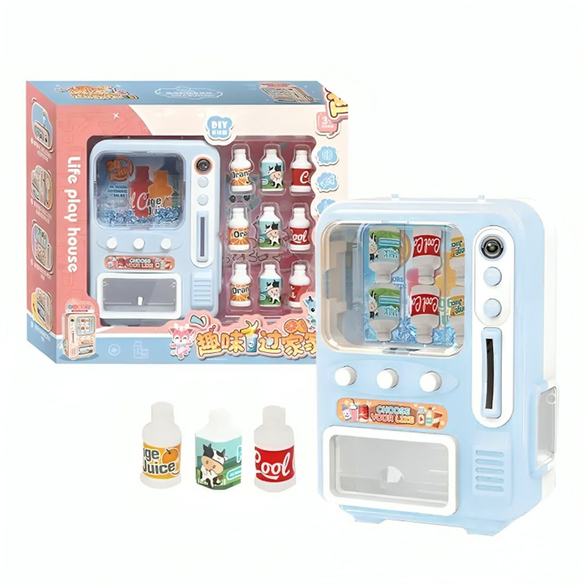 GENERICO - Mini Maquina Expendedora Para Niños Juguete Celeste