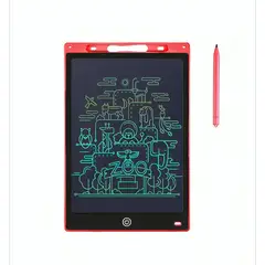 GENERICO - Tablet Pizarra Mágica Dibujo Lcd 12 Pulgadas Rojo