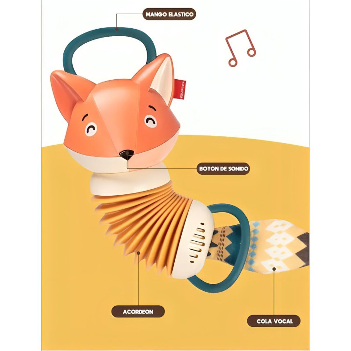 GENERICO - Juguete Zorro Acordeón para Bebé