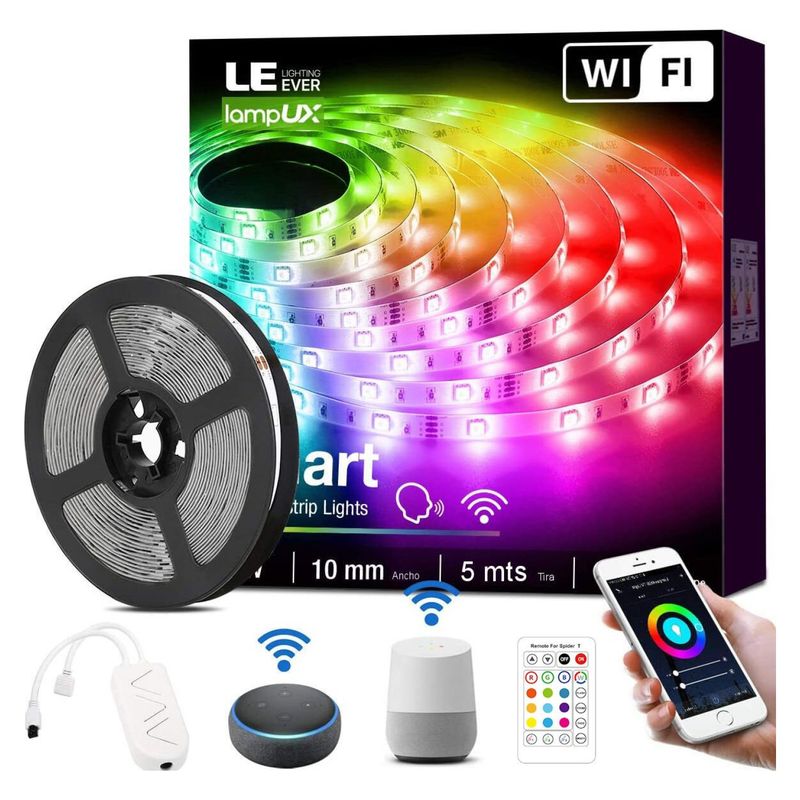 WANT - Cinta Smart WiFi Colores 24W Google Home Alexa