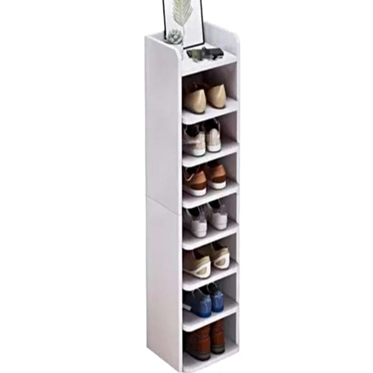 GENERICO - Organizador Zapatera Armable  Madera 8 Niveles Closet